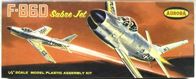 Aurora 1/48 F-86D Sabre Jet, 77-130 plastic model kit